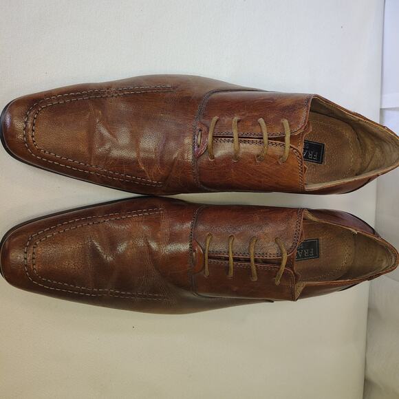 Fratelli Select Men’s Brown Genuine Leather Square Toe Derby Dress Shoes Size 12 main image 4
